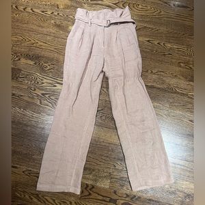 Anine Bing High Waisted 100% Linen Pants